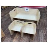 BENCH AND CHAIRS (STACKING)