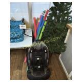CAR SEAT AND SWIM NOODLES (TREE NOT INCLUDED)