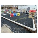 LARGE PLAYGROUND PIPE AND RUBBER MULCH SYSTEM