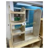 COAT RACK AND STORAGE SHELVES