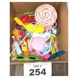 (1) BOX ASS'T KITCHEN TOYS, (1) BOX MISC. DRESS-UP