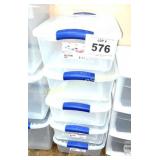 (5) 15QT PLASTIC STORAGE CONTAINERS W/LIDS