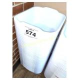 (38) WHITE PLASTIC BINS