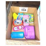 ASSORTED TOY CAMERAS, PHONES, CONTROLLERS