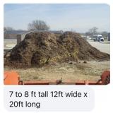 MULCH PILE - APPROX 7/8' HIGH, 12' WIDE X 20' LONG