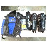 CATCHERS PADS GEAR AND BAG