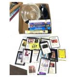 GRAB BAG BOX! 8 TRACKS, VHS, BAKING DISHES