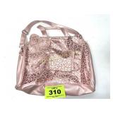 PINK LEAPARD TOTE BAG W MAKEUP BAG