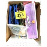 BOX W PAPER CUTTER AND CRAFT ITEMS