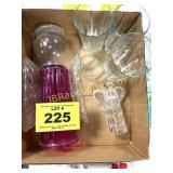 GLASS CRAFT ANGELS AND WATER GLASSES