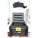 2 SETS OF PLASTIC SHELVES