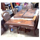 NICE HEAVY DINING SET W 2 LEAVES