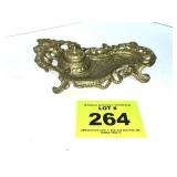 ORNATE BRASS INK WELL