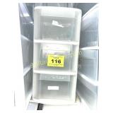 SMALL SET OF PLASTIC DRAWERS