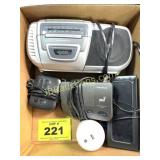 BOX W RADIO AND CLOCKS - WEATHER RADIO