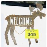 METAL WELCOME SIGN ELK