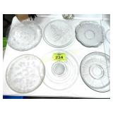 ASSORTED GLASS SERVING PLATTERS