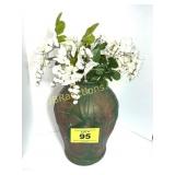 LARGE PLASTER VASE DECOR