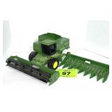 ERTYL JOHN DEERE TOY COMBINE W CORN HEADER