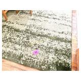 LARGE GREEN & WHITE  RUG FROM TURKEY 10'X13'