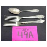 3.29 oz Approx .925 Sterling silverware (3 pcs)