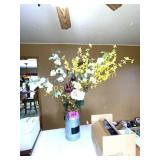 ARTIFICIAL FLORAL DECORATION TIN MILK CAN