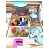 CANISTERS, BASKET, DREAM CATCHER, DECORATIONS, ETC
