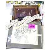 TIGER PICTURE AND PICTURE FRAMES