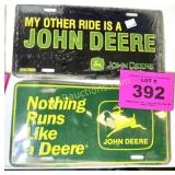 JOHN DEERE LICENSE PLATES