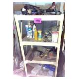 PLASTIC SHELF AND CONTENTS