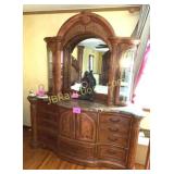 TWO PIECE DRESSER WTIH LIGHTED TOP