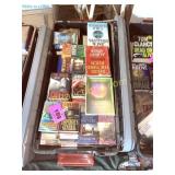 LARGE TOTE OF BOOKS W LID