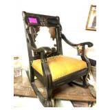 COW HIDE ROCKING CHAIR W BULL COUNTRY ROAD COLLECN
