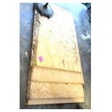 4 ASST SIZE PLYWOOD - DAMAGED ON ONE SIDE.