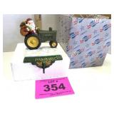 ENESCO JOHN DEERE SANTA STOCKING HOLDER IRON