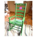 JOHN DEERE WOOD ROCKING CHAIR