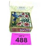 HUMMINGBIRD GLASS MUSIC BOX