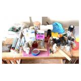 CAULK, SHOT GLASSES, TAPE, LIGHT BULBS, MISC