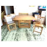 TALL DINING SUITE, FOLDING TOP W DRAWERS -SHIN LEE