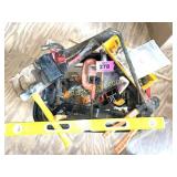TOTE OF TOOLS! RIDGID PIPE CUTTER, CROW BAR, HAMMR
