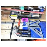 TOOLS, PRY BAR, SQUARE, BLAMP, CHALK LINE & MORE