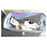 PLASTIC TOTE AND CONTENTS