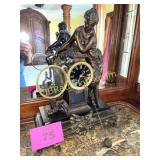 LARGE ORNATE LADY FIGURAL CLOCK