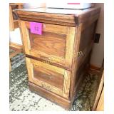 WOOD FILE CABINET 2 DRAWER