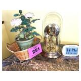 ANNIVERSARY CLOCK, BASKET, DECORATIONS