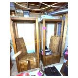 WOOD SHELVES W ADJUSTABLE SHELVES,