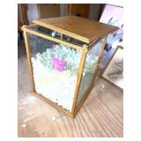 NICE OAK DIPLAY CASE -  17 1/2' X 19 1/2' X 22 1/2