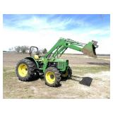 1994 JOHN DEERE 5400 4WD W 540 LOADER - 738 HRS