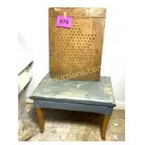 CHINESE CHECKER BOARD AND FOOTSTOOL