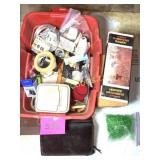 GUN CLEANING KIT, TOTE OF OFFICE SUPPLIES